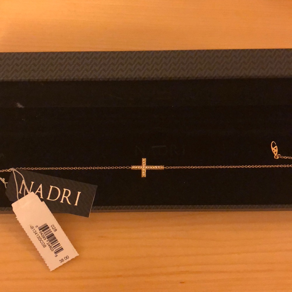 Nadri crystal cross bracelet